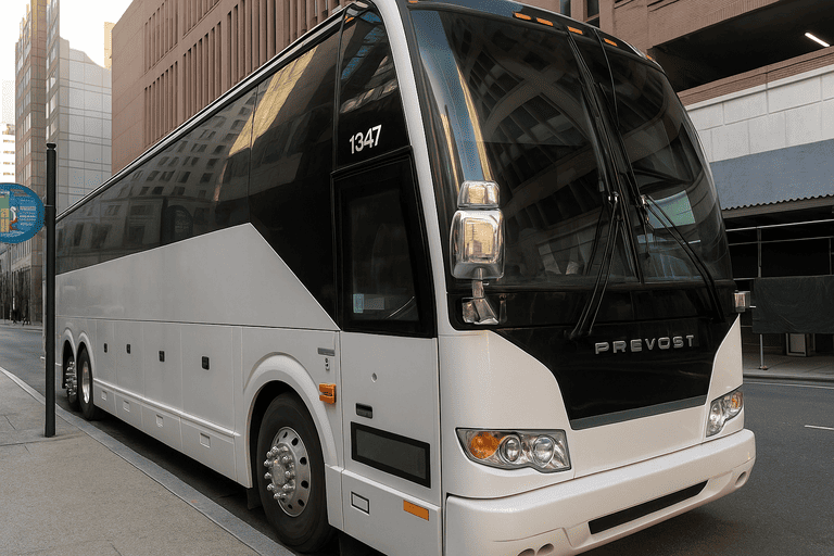 a Charter Bus Rental Springdale coach bus